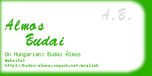 almos budai business card